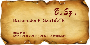 Baiersdorf Szalók névjegykártya